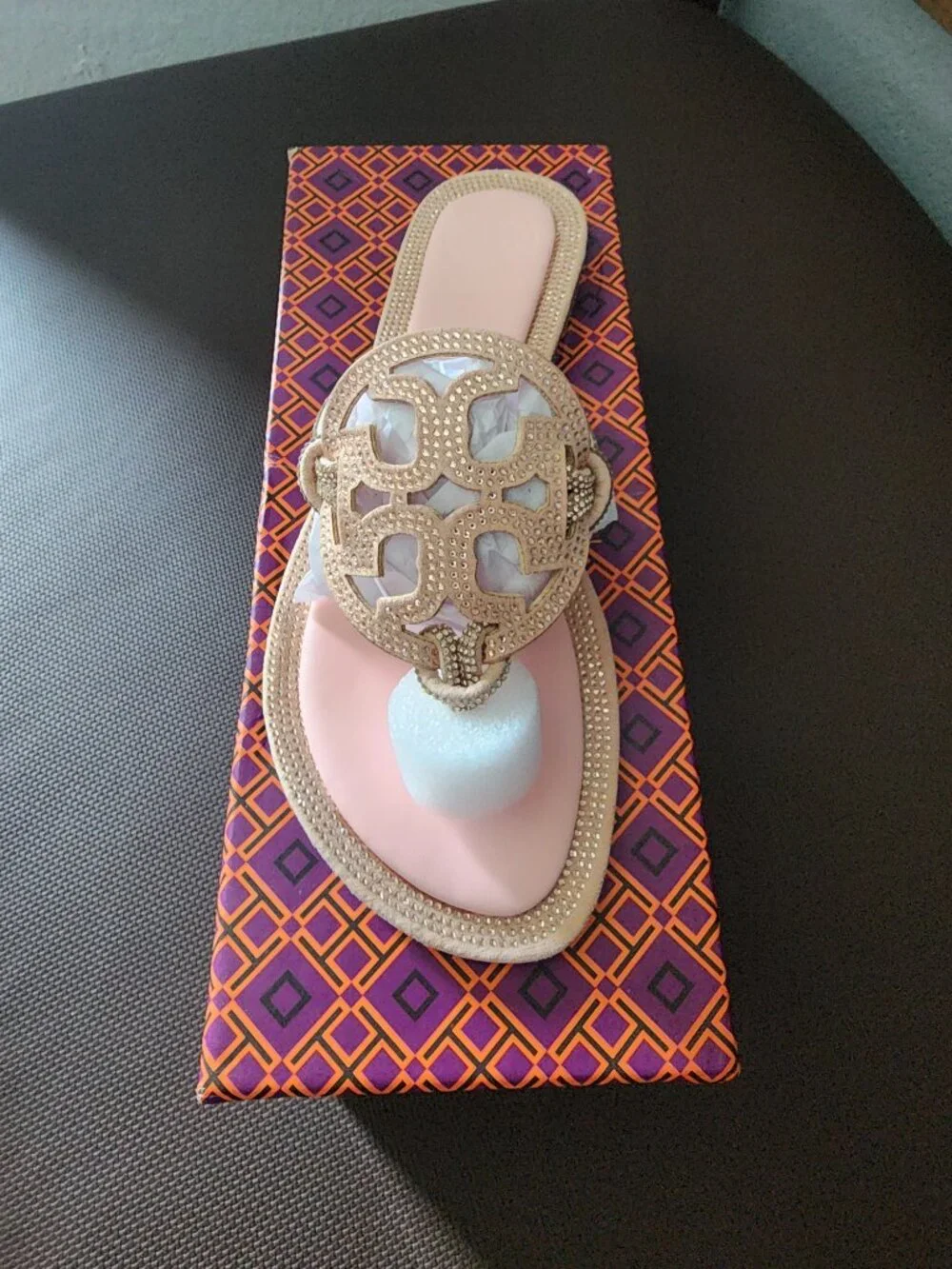 Tory Burch Sparkly Sandals (Pink)